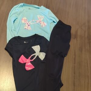 Under Armour Kids' Blue and Black Logo Shirts with Pants Set